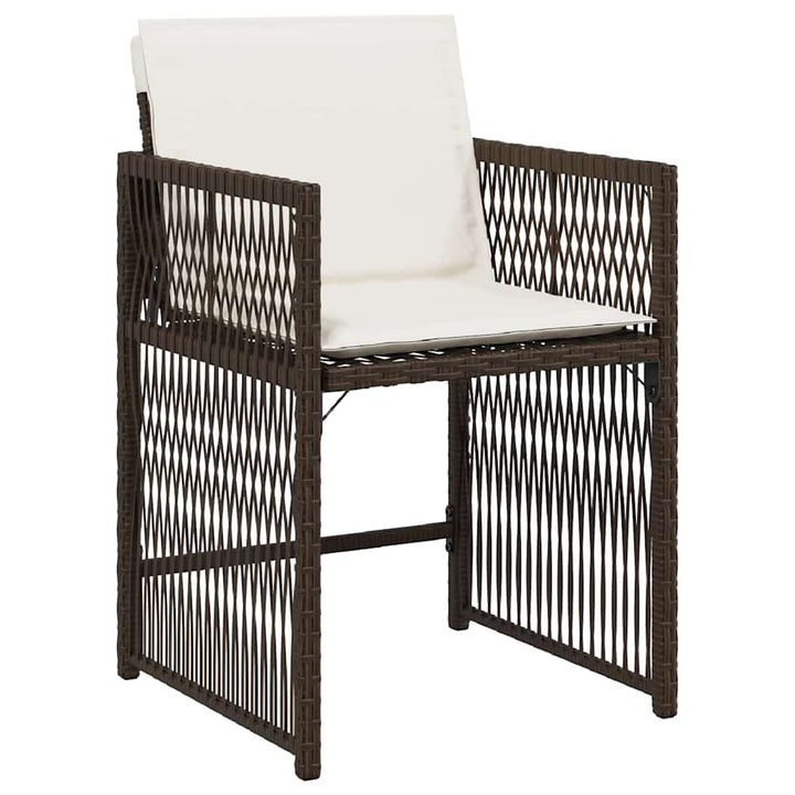 Have Spisebordssæt 5 pcs Brun polyrattan