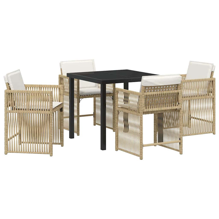Have Spisebordssæt 5 pcs Beige polyrattan