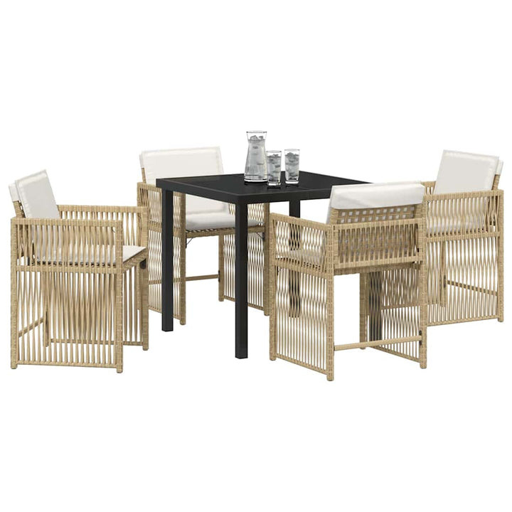 Have Spisebordssæt 5 pcs Beige polyrattan