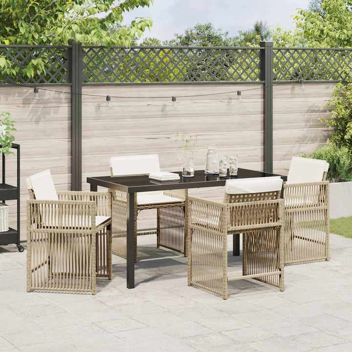 Have Spisebordssæt 5 pcs Beige polyrattan