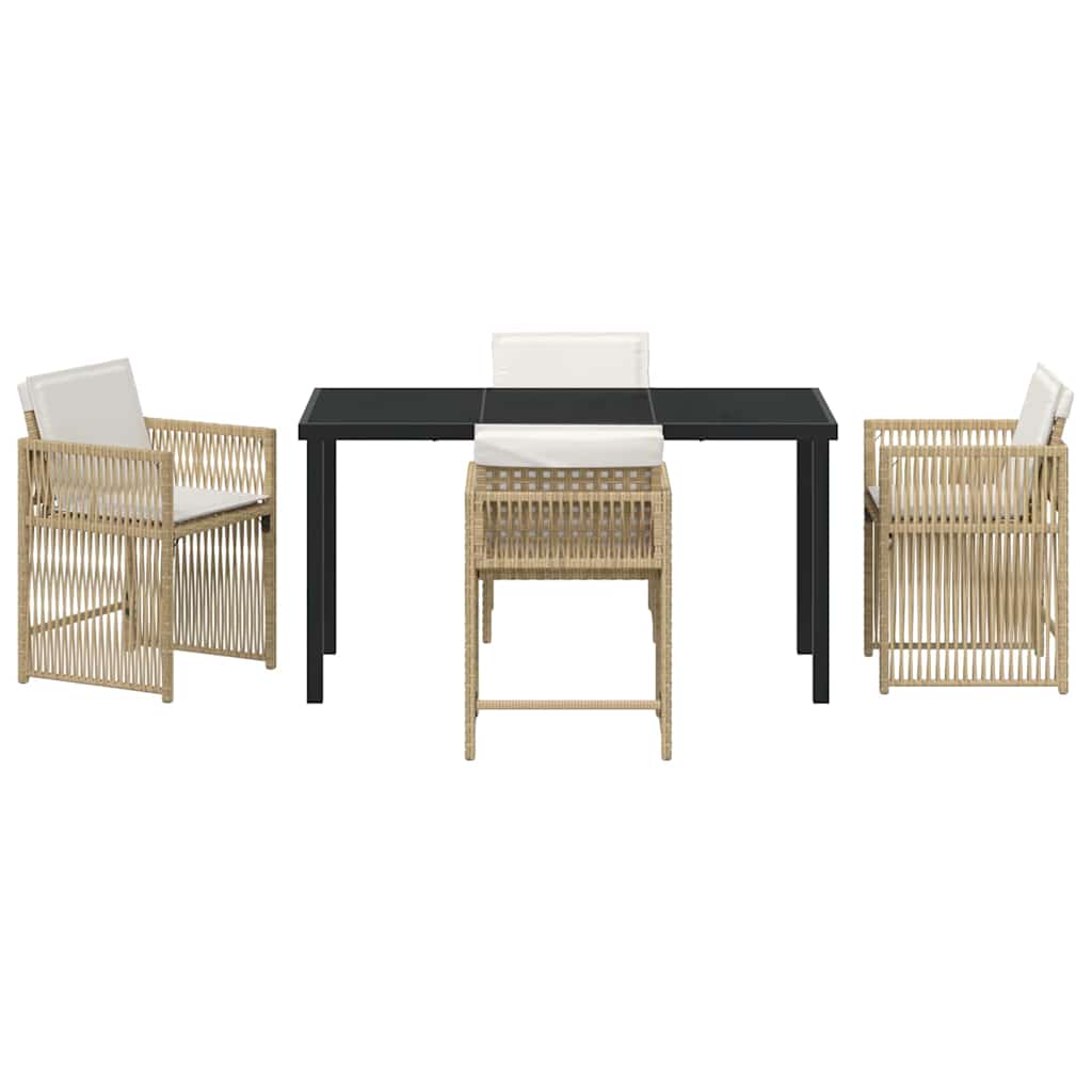 Have Spisebordssæt 5 pcs Beige polyrattan