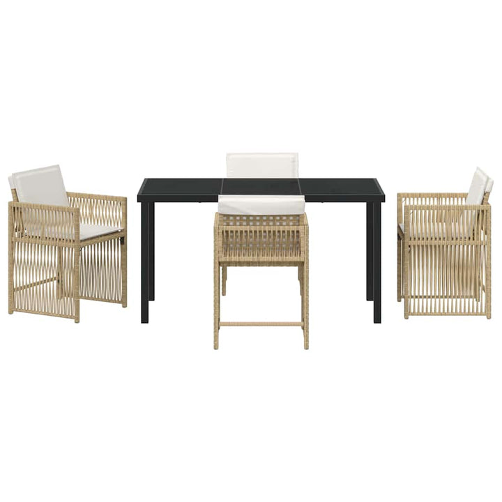 Have Spisebordssæt 5 pcs Beige polyrattan