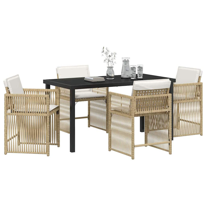 Have Spisebordssæt 5 pcs Beige polyrattan