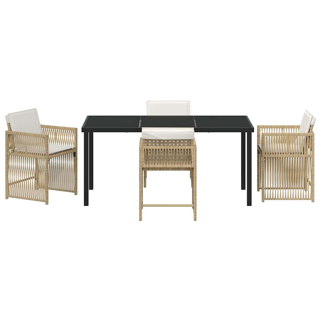 Have Spisebordssæt 5 pcs Beige polyrattan