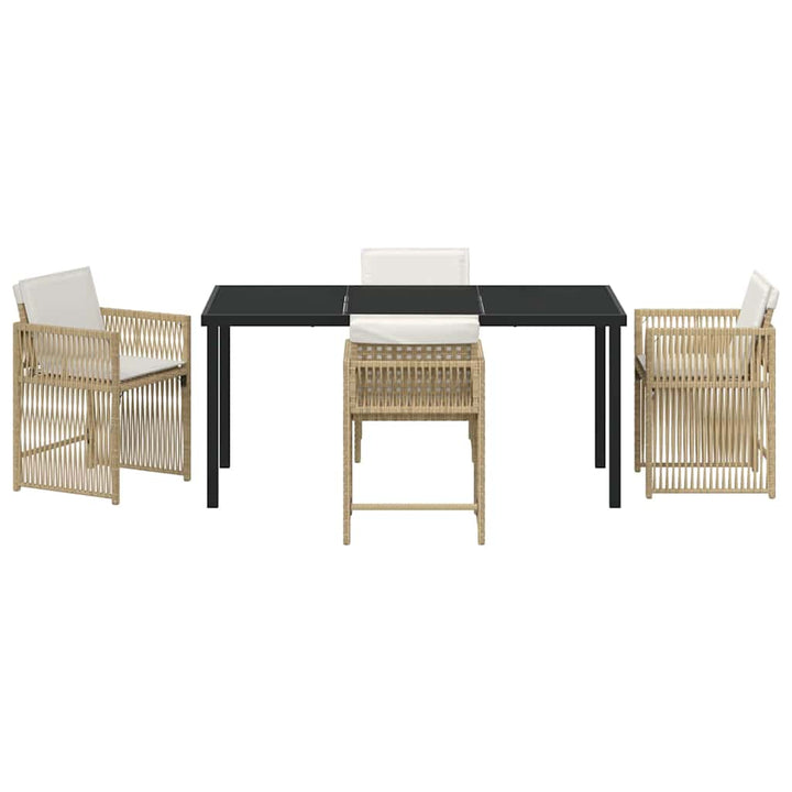 Have Spisebordssæt 5 pcs Beige polyrattan