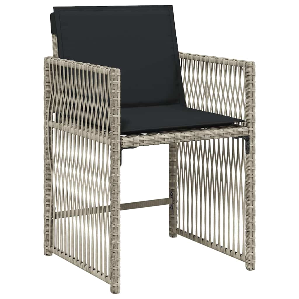 Have Spisebordssæt 5 pcs Lysegrå polyrattan