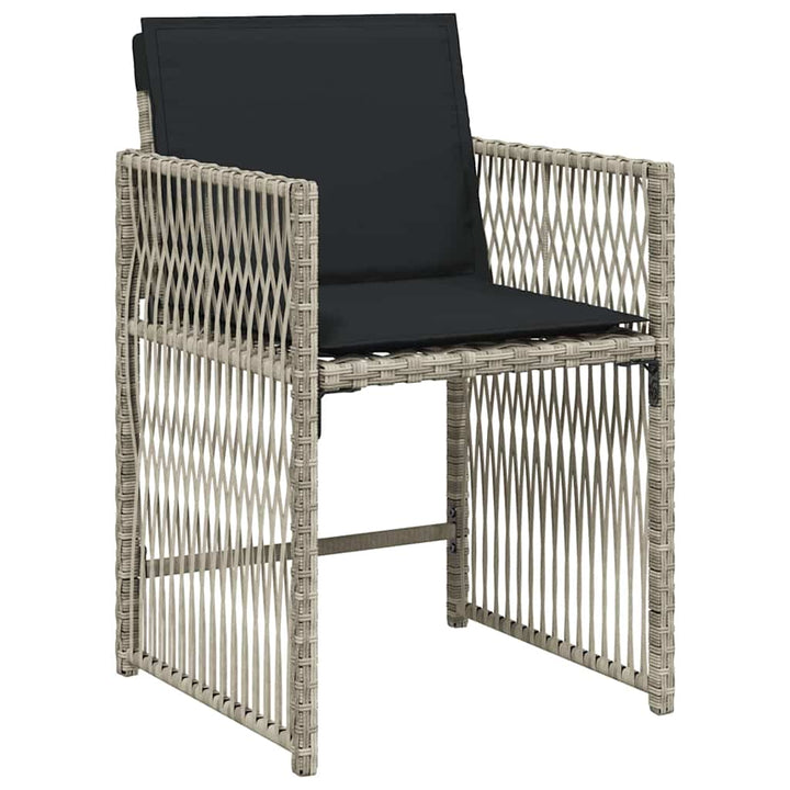 Have Spisebordssæt 5 pcs Lysegrå polyrattan