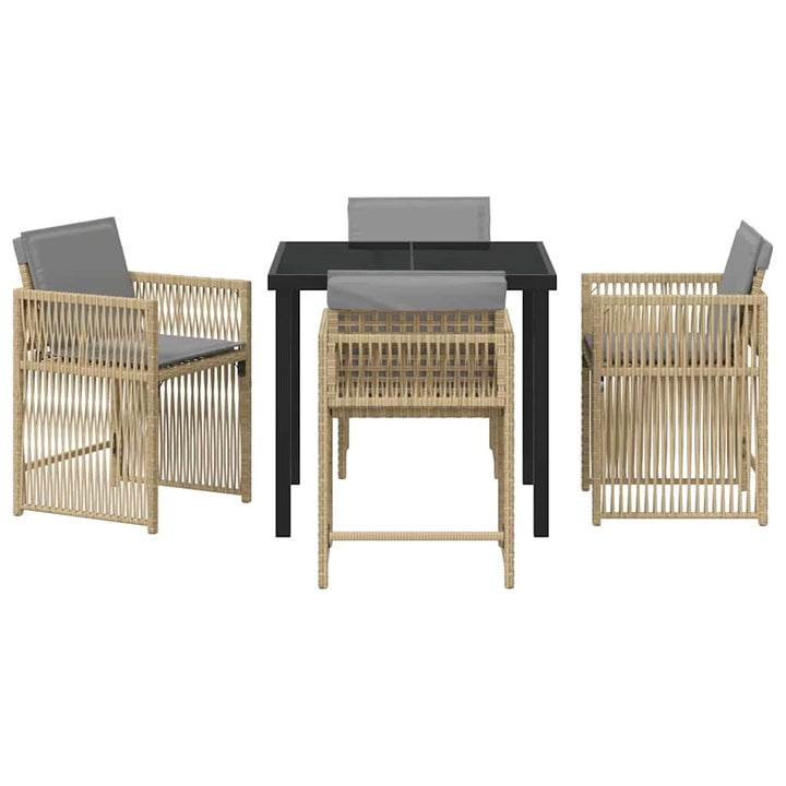 Have Spisebordssæt 5 pcs Beige polyrattan