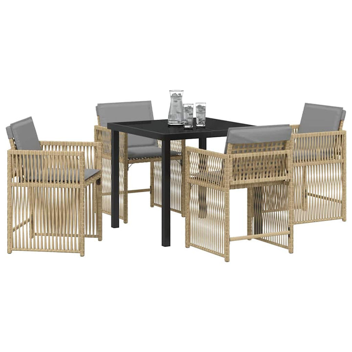 Have Spisebordssæt 5 pcs Beige polyrattan