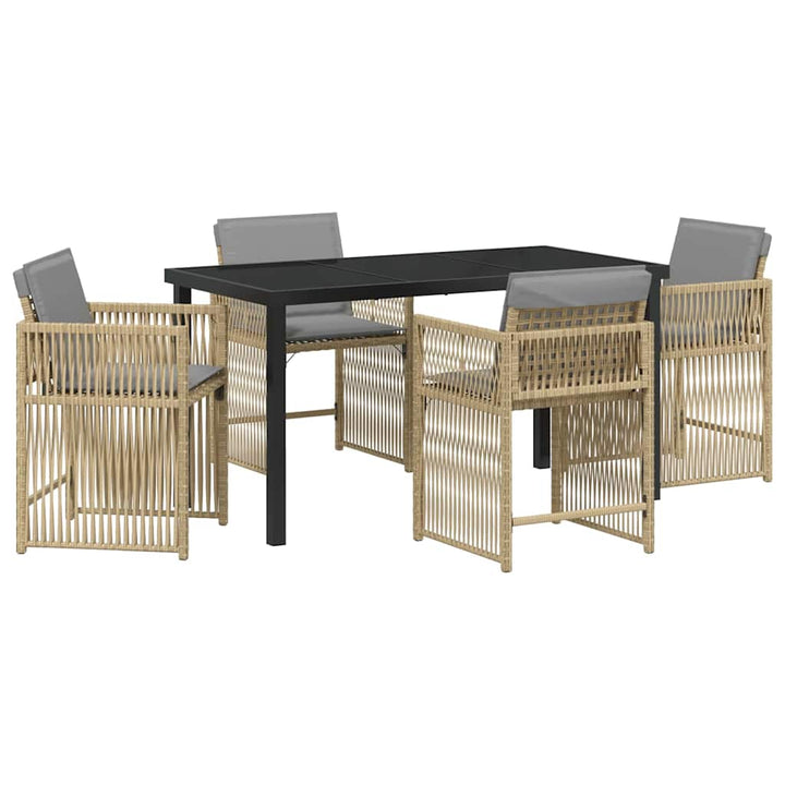 Have Spisebordssæt 5 pcs Beige polyrattan
