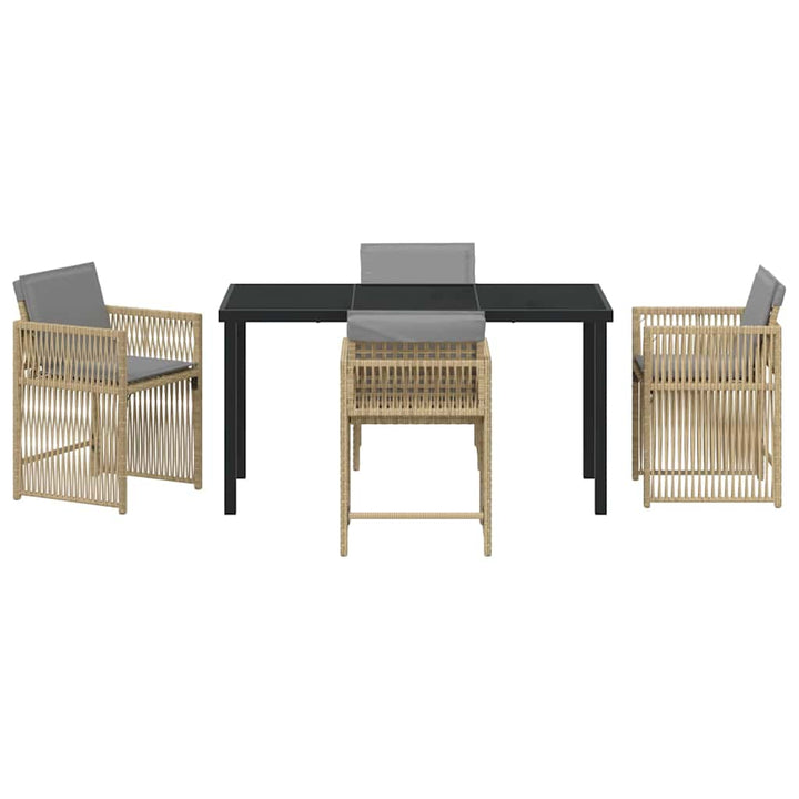 Have Spisebordssæt 5 pcs Beige polyrattan