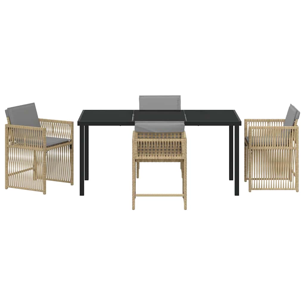 Have Spisebordssæt 5 pcs Beige polyrattan