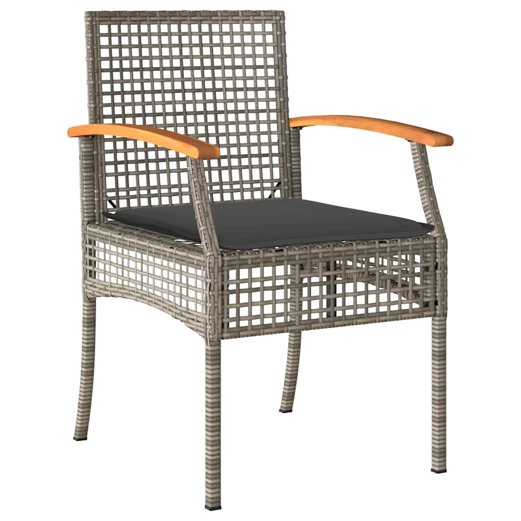 Have Spisebordssæt 3 pcs Grå polyrattan