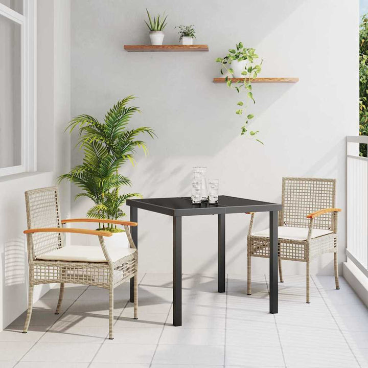 Have Spisebordssæt 3 pcs Beige polyrattan