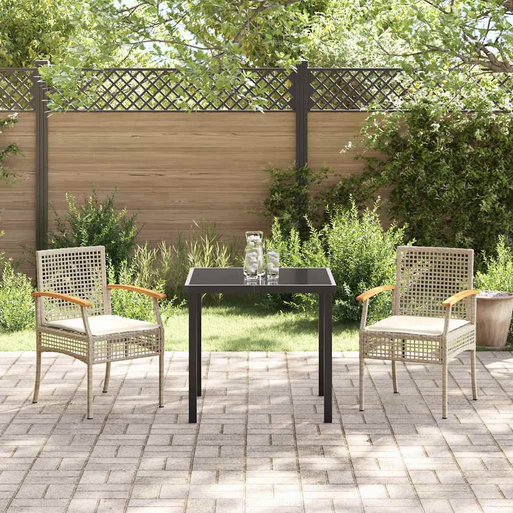Have Spisebordssæt 3 pcs Beige polyrattan