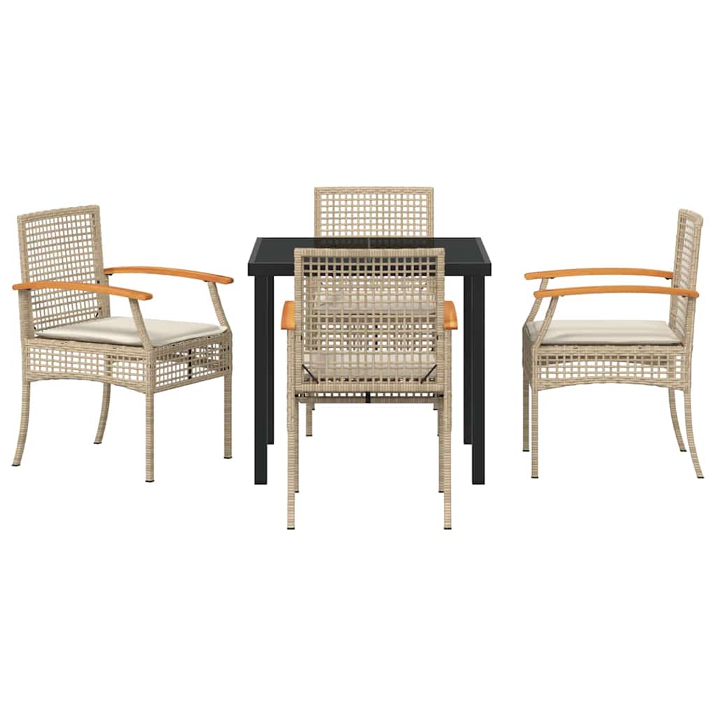 Have Spisebordssæt 5 pcs Beige polyrattan