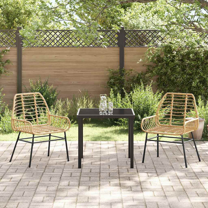 Have Spisebordssæt 3 pcs Brun polyrattan