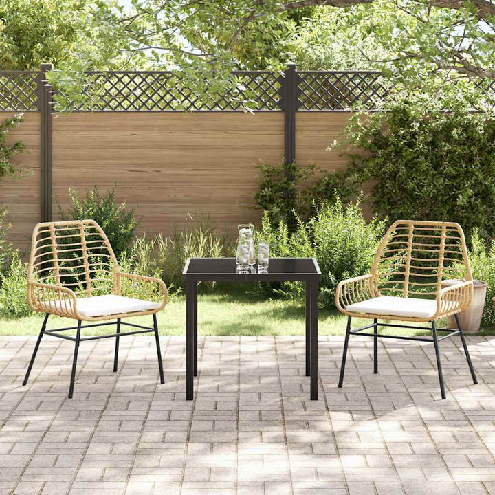 Have Spisebordssæt 3 pcs Brun polyrattan