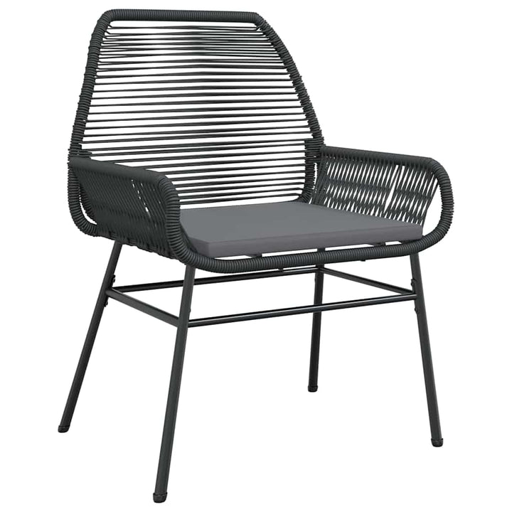 Have Spisebordssæt 3 pcs Sort polyrattan