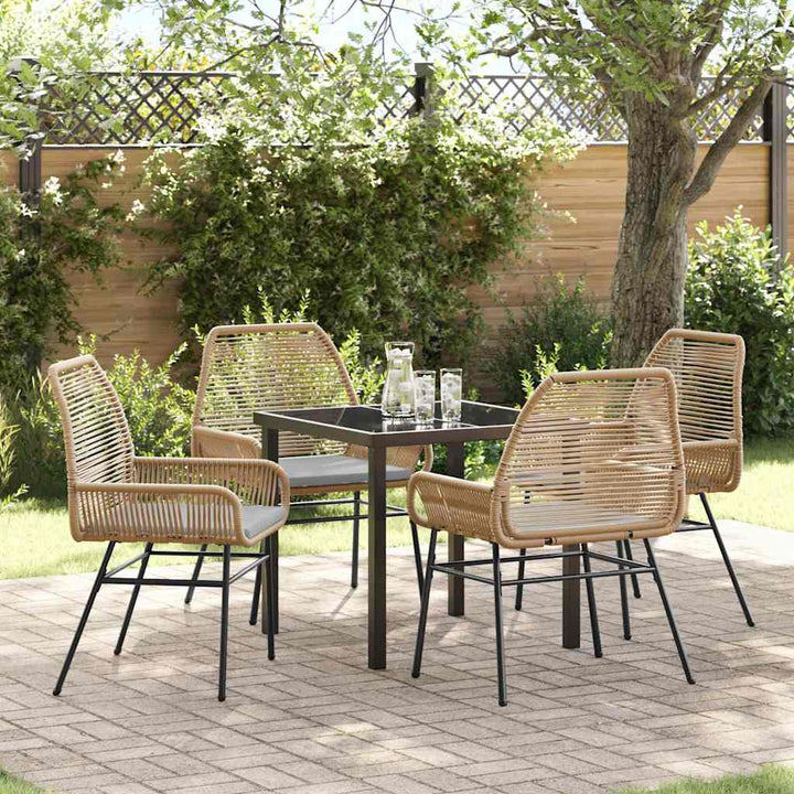Have Spisebordssæt 5 pcs Brun polyrattan