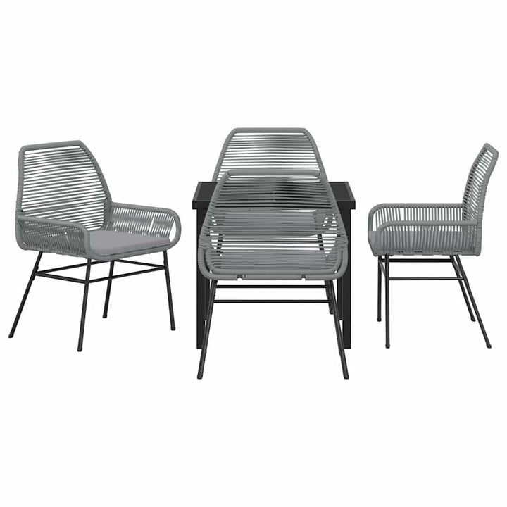 Have Spisebordssæt 5 pcs Grå polyrattan