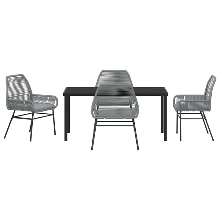 Have Spisebordssæt 5 pcs Grå polyrattan
