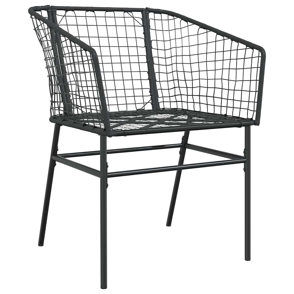 Have Spisebordssæt 3 pcs Sort polyrattan