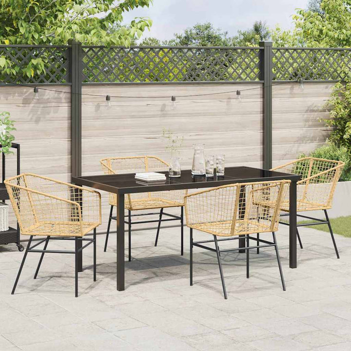 Have Spisebordssæt 5 pcs Brun polyrattan