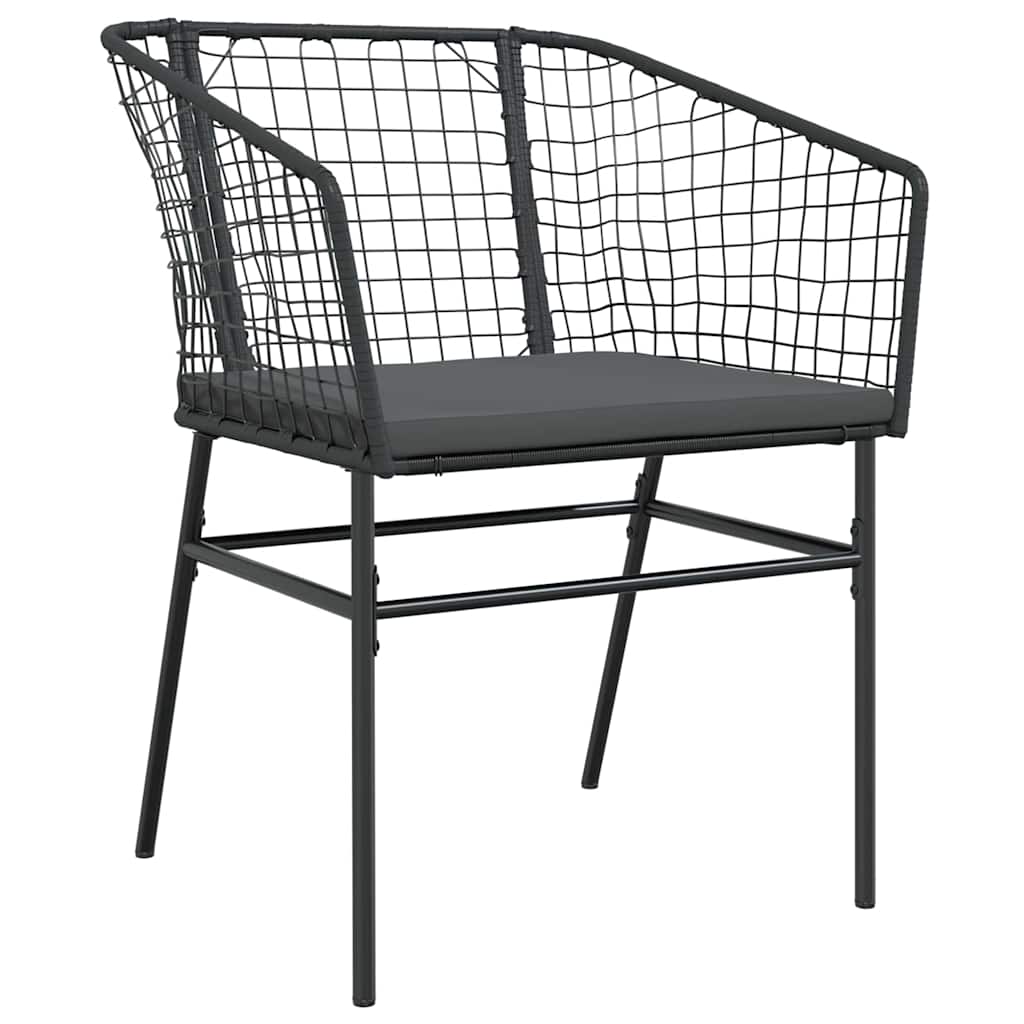 Have Spisebordssæt 3 pcs Sort polyrattan