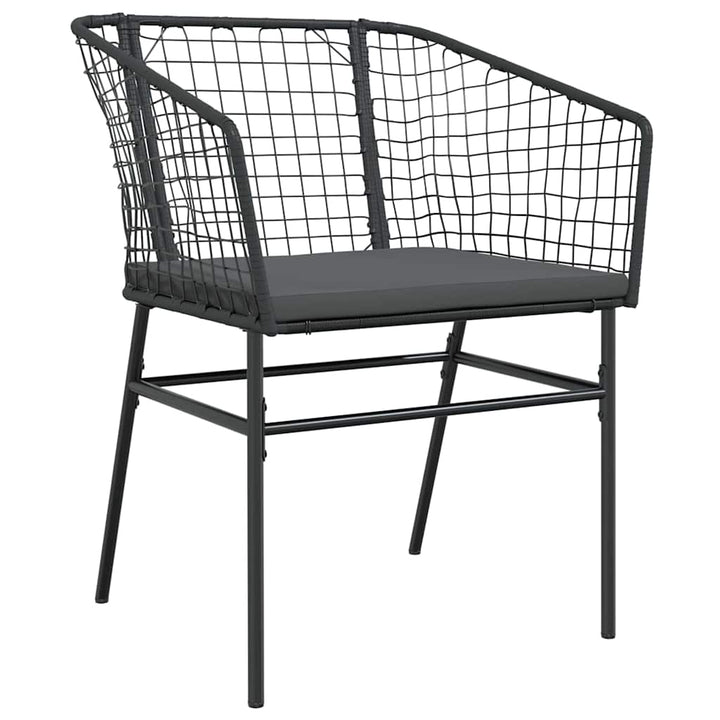 Have Spisebordssæt 3 pcs Sort polyrattan