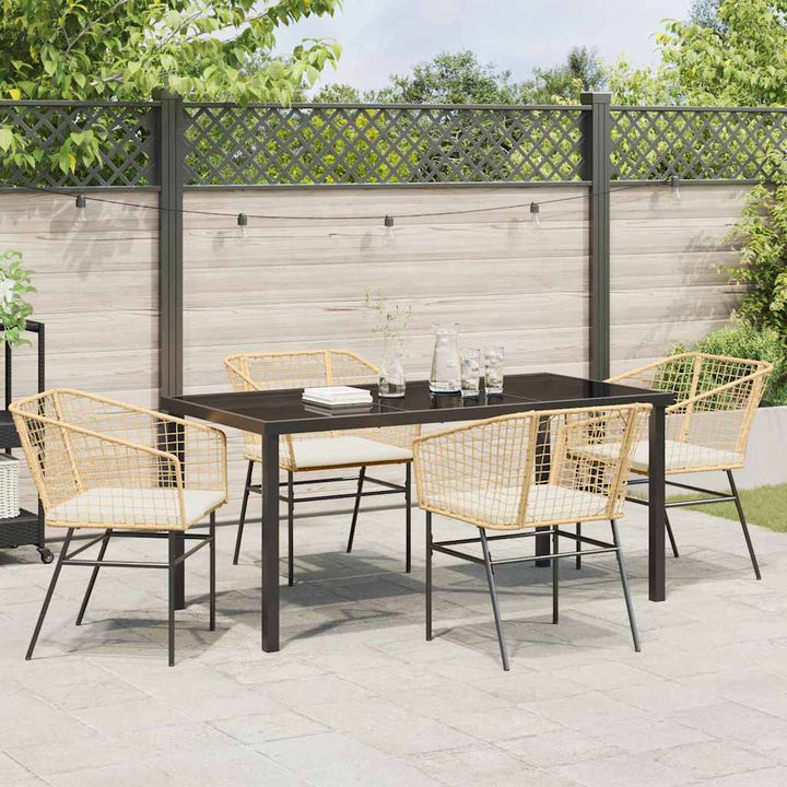 Have Spisebordssæt 5 pcs Brun polyrattan