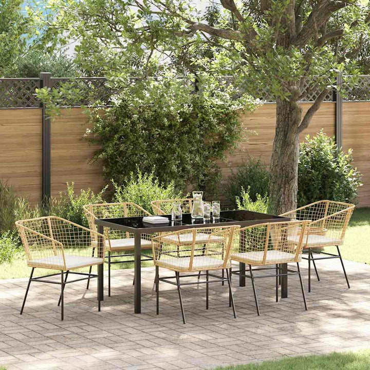 Have Spisebordssæt 7 pcs Brun polyrattan