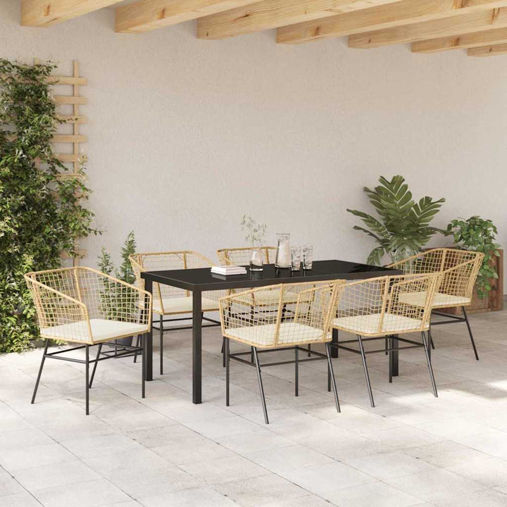 Have Spisebordssæt 7 pcs Brun polyrattan