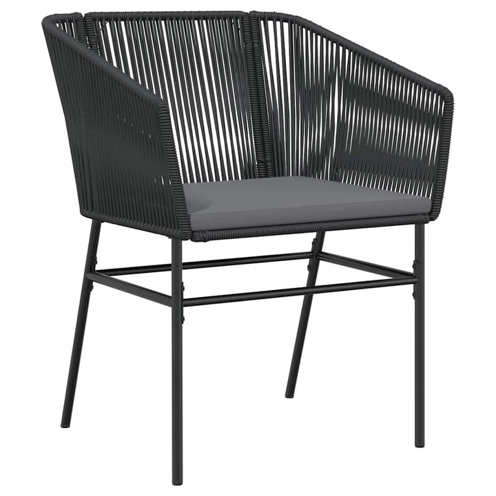 Have Spisebordssæt 3 pcs Sort Poly rattan