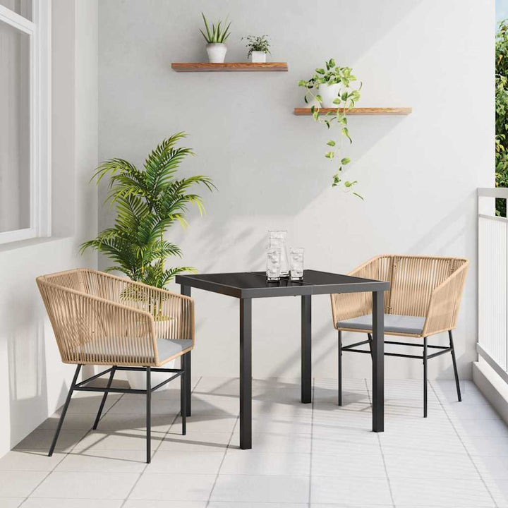 Have Spisebordssæt 3 pcs Brun Poly rattan