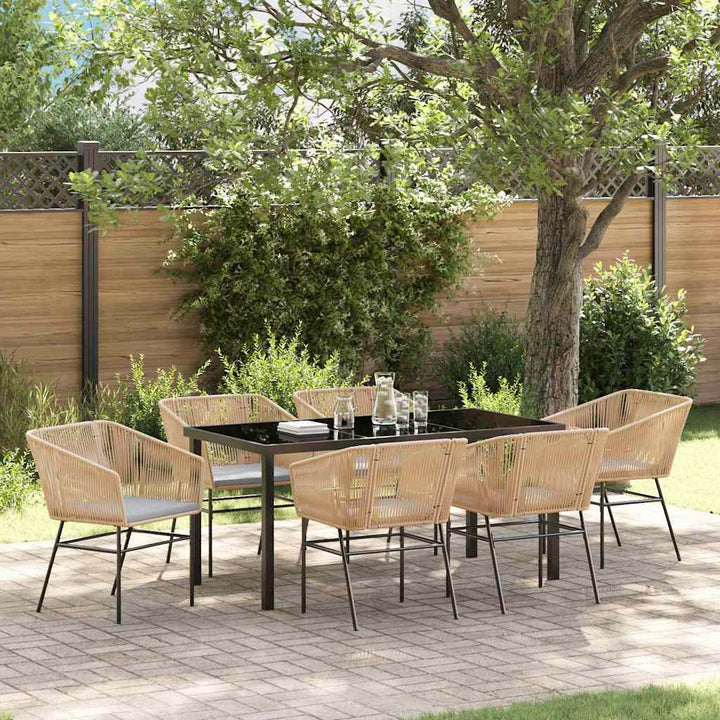 Have Spisebordssæt 7 pcs Brun Poly rattan