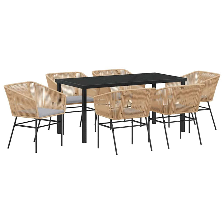Have Spisebordssæt 7 pcs Brun Poly rattan