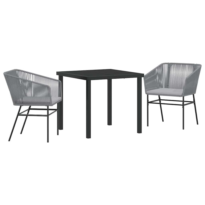 Have Spisebordssæt 3 pcs Grå Poly rattan