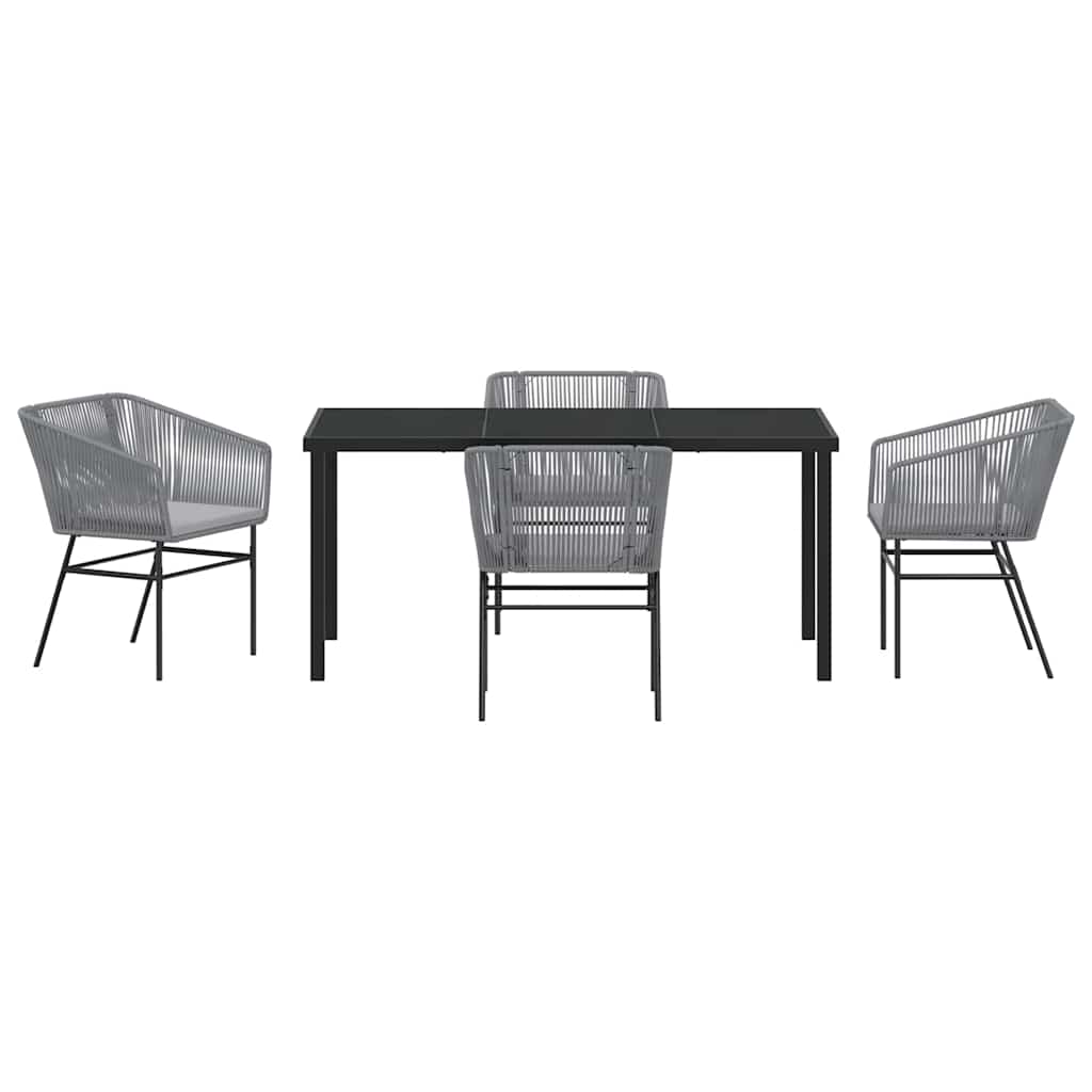 Have Spisebordssæt 5 pcs Grå Poly rattan