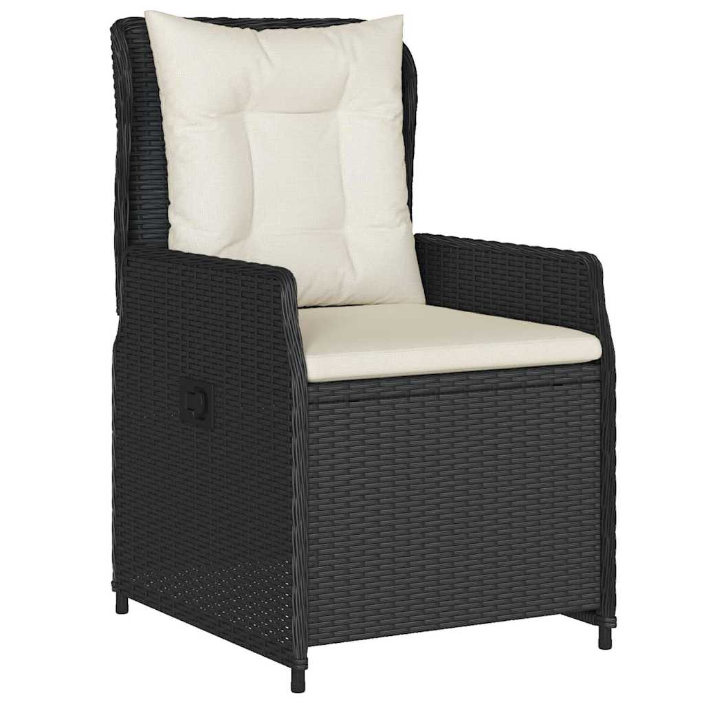 Have Spisebordssæt 3 pcs Sort polyrattan