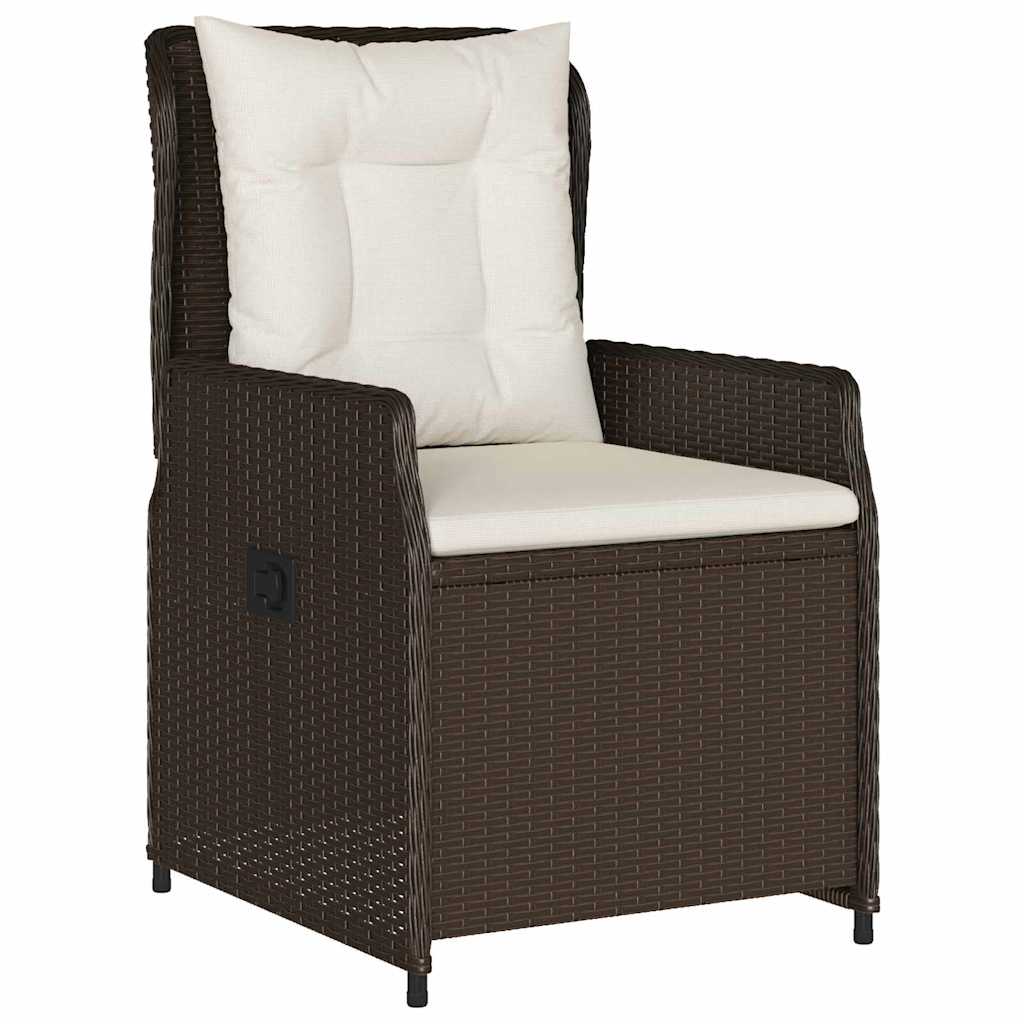Have Spisebordssæt 3 pcs Brun polyrattan