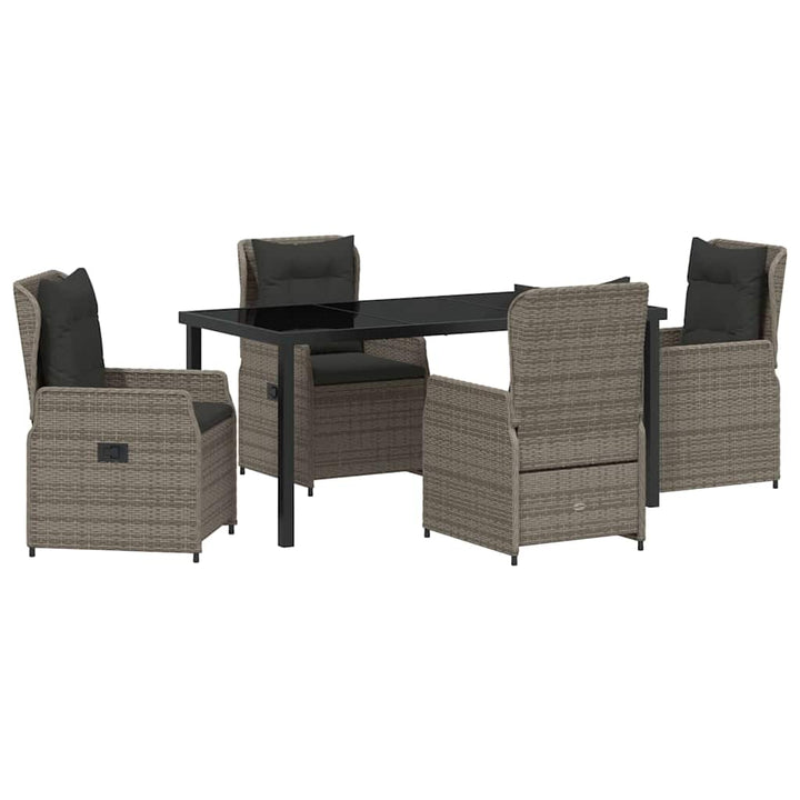 Have Spisebordssæt 5 pcs Grå polyrattan