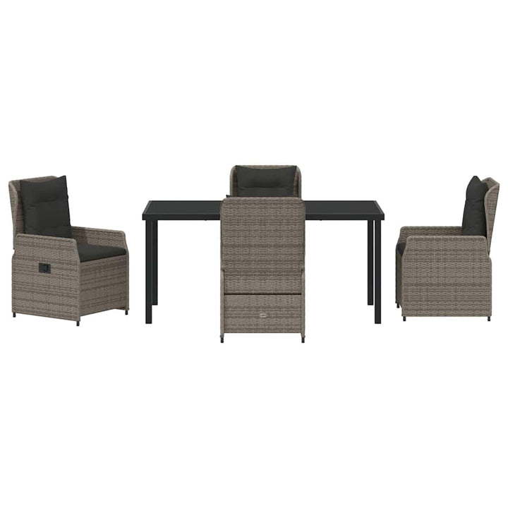 Have Spisebordssæt 5 pcs Grå polyrattan