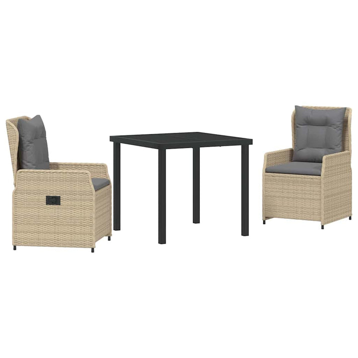 Have Spisebordssæt 3 pcs Beige polyrattan