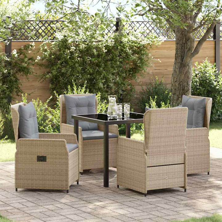 Have Spisebordssæt 5 pcs Beige polyrattan
