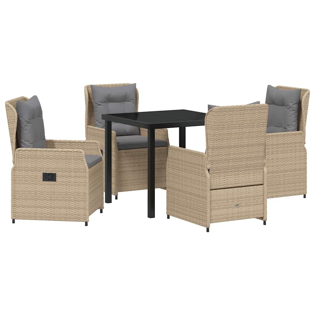 Have Spisebordssæt 5 pcs Beige polyrattan