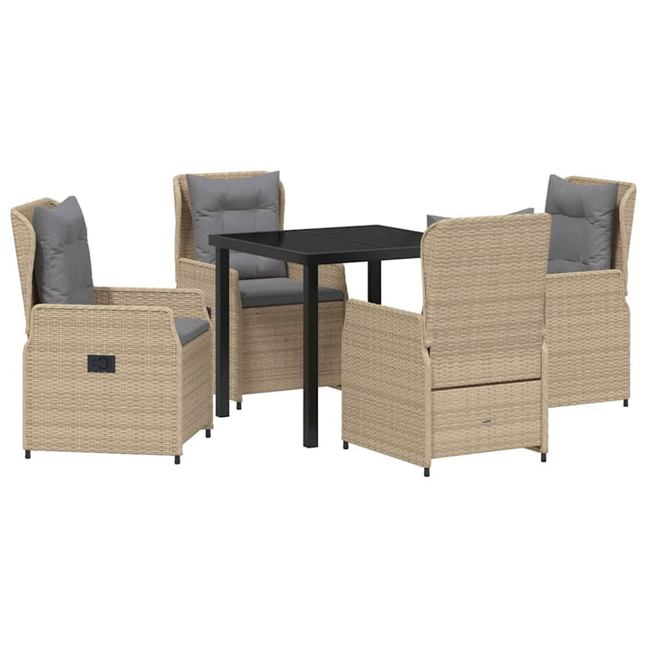 Have Spisebordssæt 5 pcs Beige polyrattan