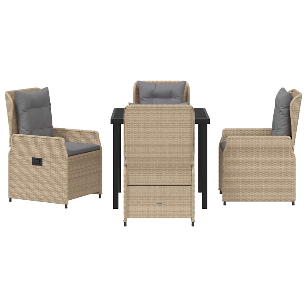 Have Spisebordssæt 5 pcs Beige polyrattan