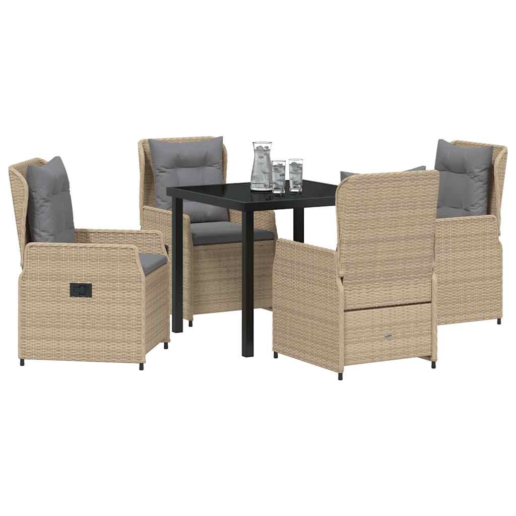 Have Spisebordssæt 5 pcs Beige polyrattan