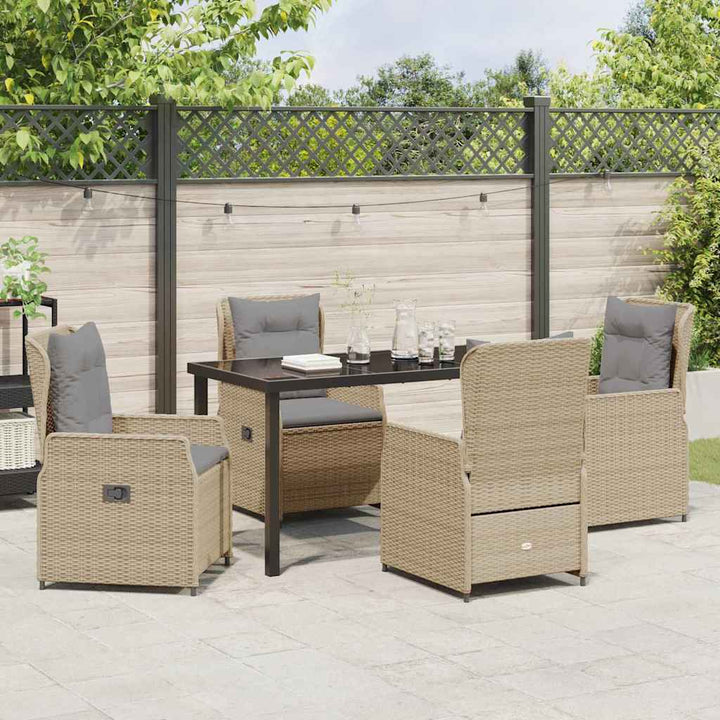 Have Spisebordssæt 5 pcs Beige polyrattan
